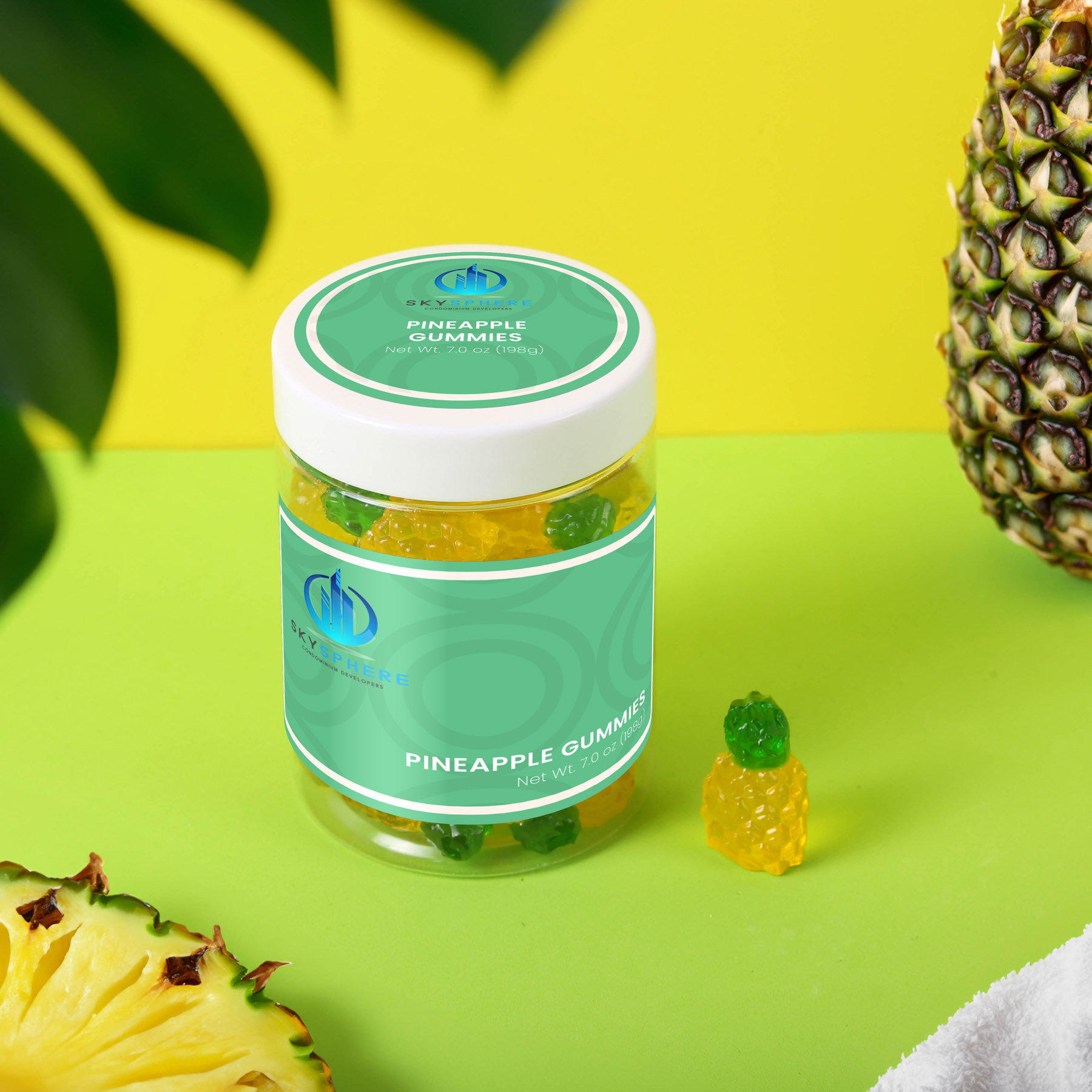 Pineapple Gummies: Large Jar 1