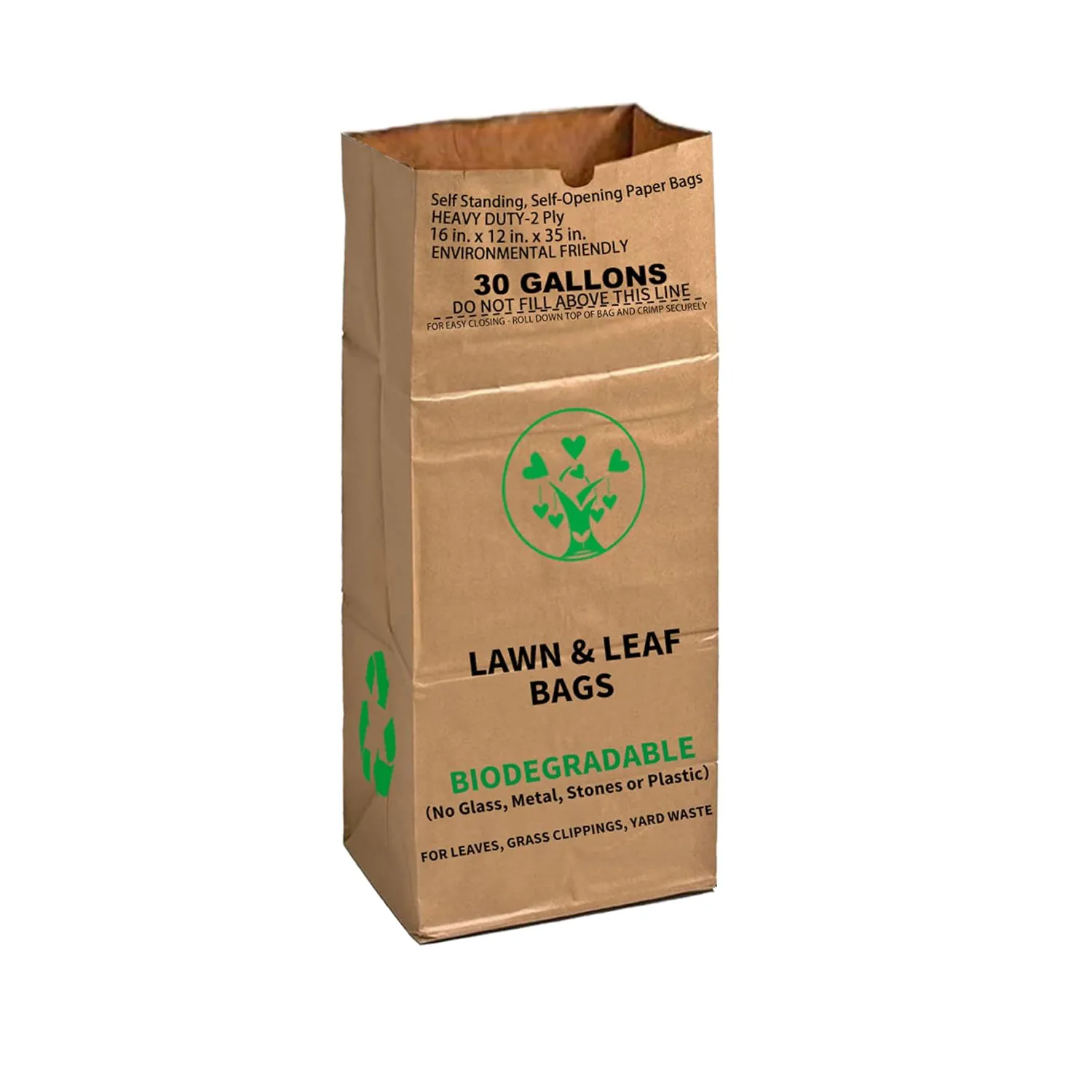 2-Ply Heavy Duty Biodegradable recyclable Kraft Paper Bags 2