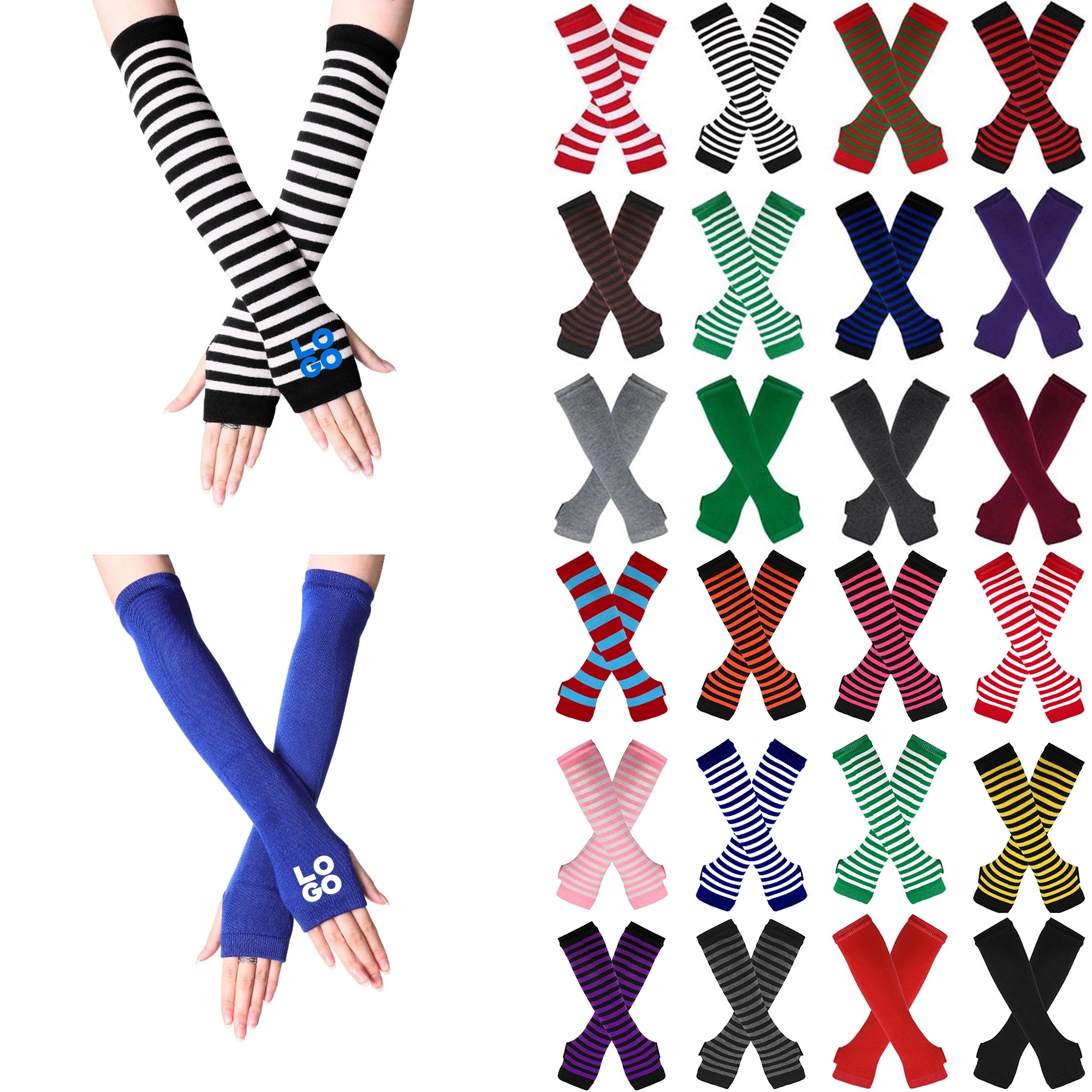 Long Fingerless Gloves 1