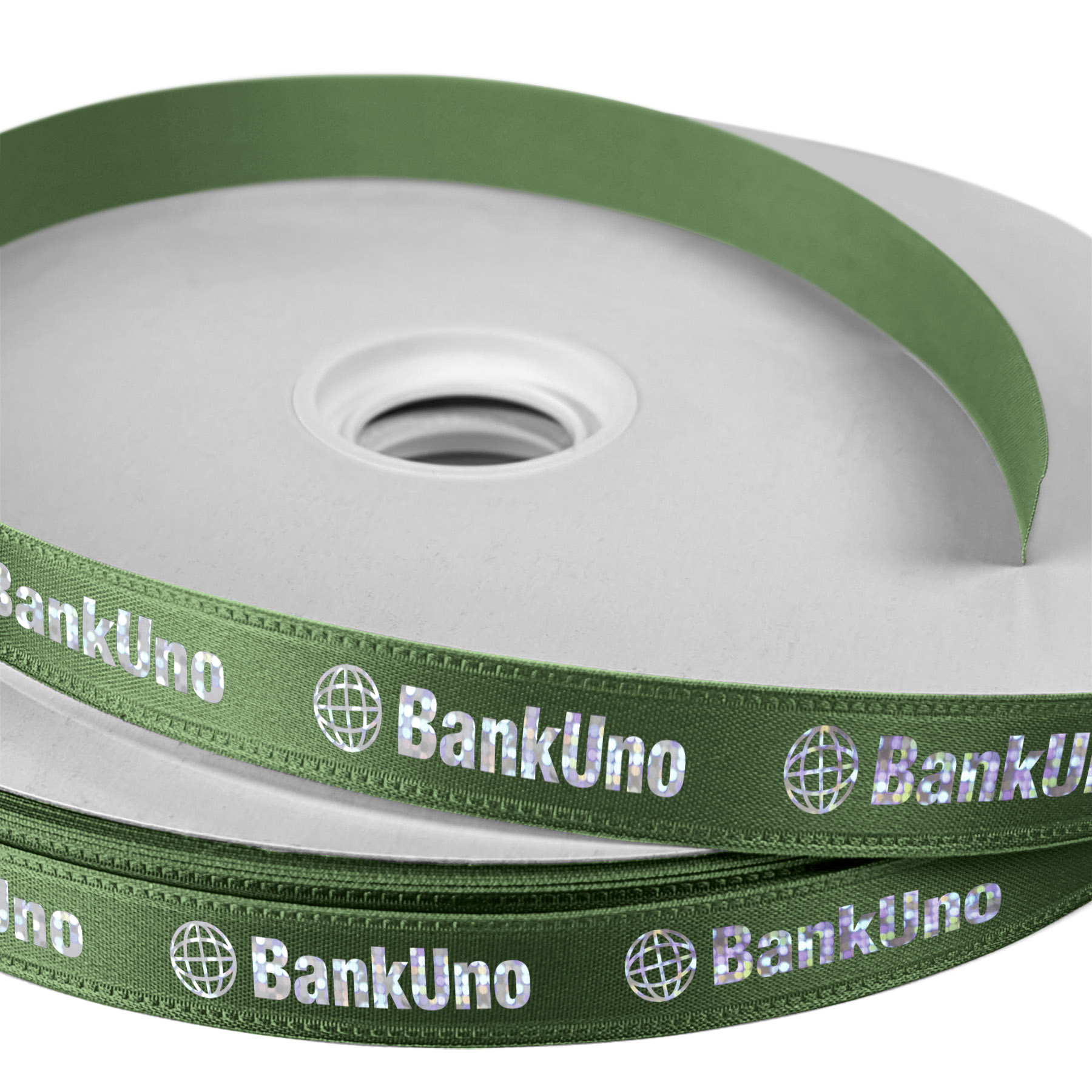 5/8" Badge Satin Ribbon - 50yd Roll - Foil Print 18