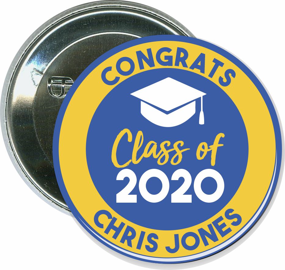 Congrats Class of 2020, Graduation Button 1