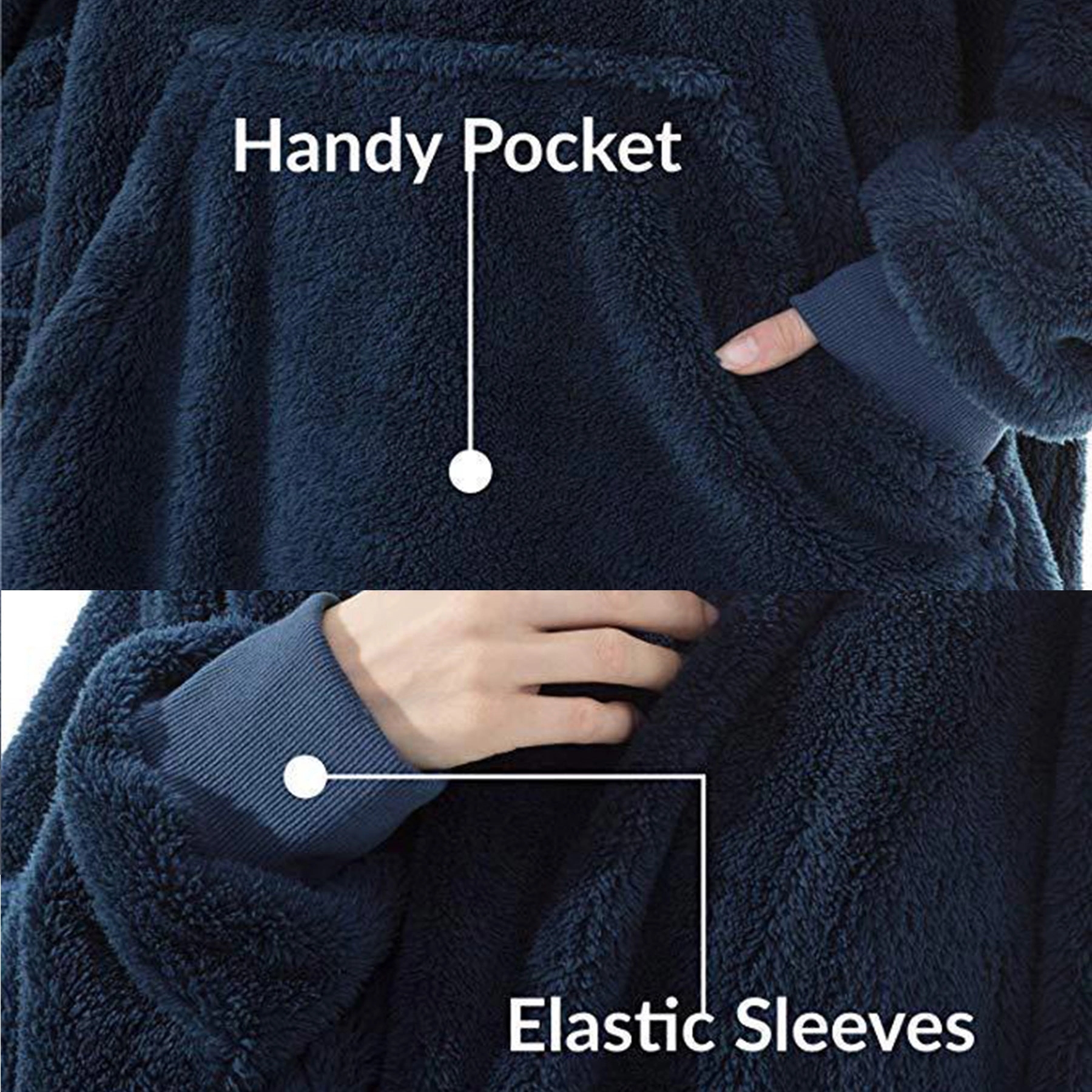 Fleece Hoodie Wearable Blanket 2