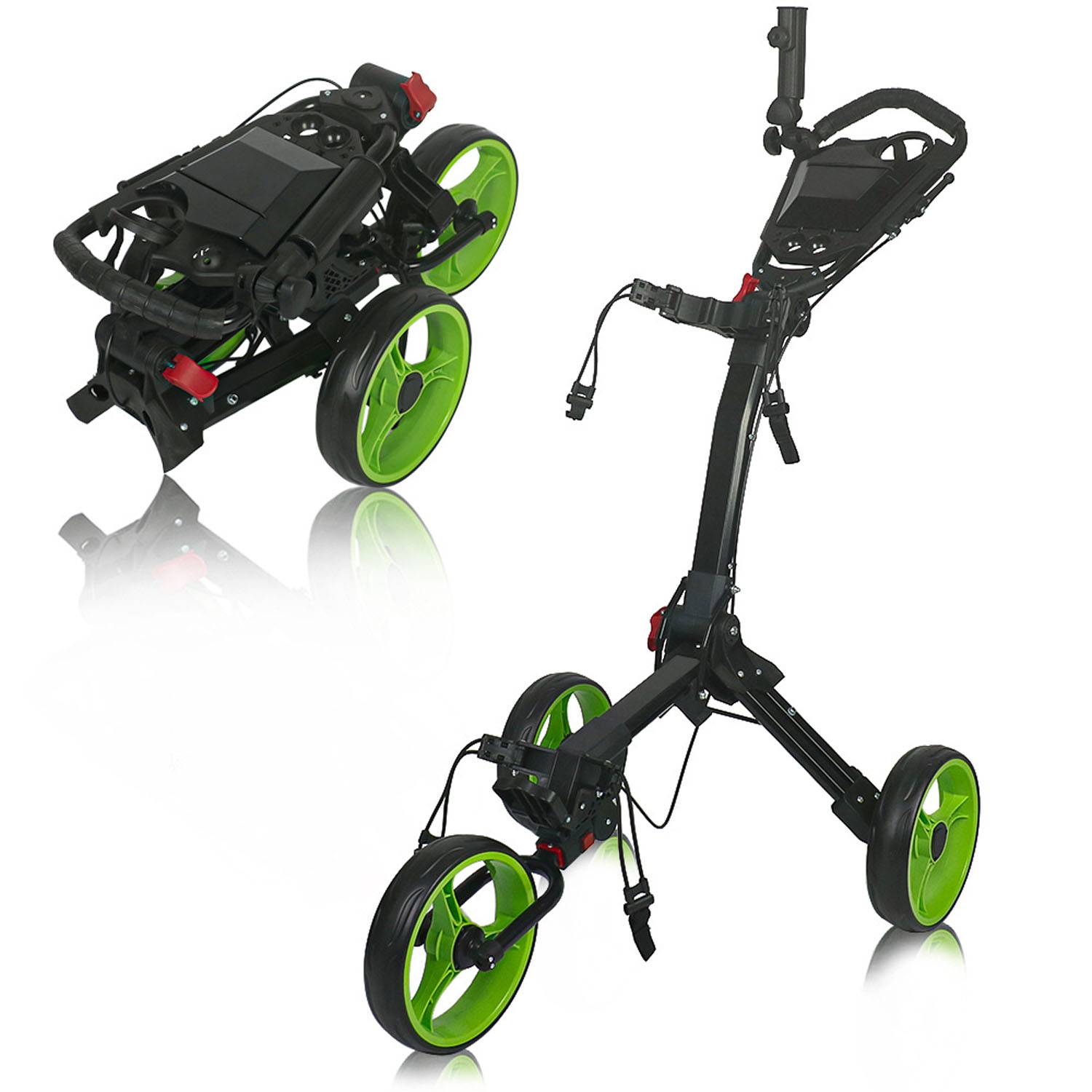 3 Wheel Foldable Lightweight Aluminum Golf Push Cart 1