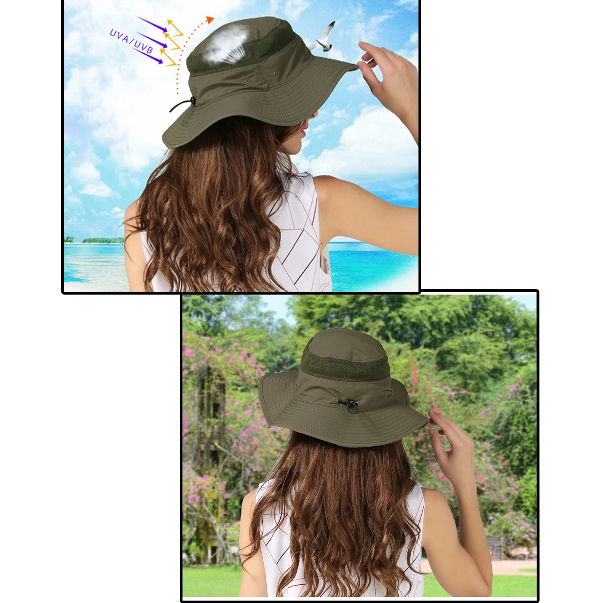 Wide Brim Mesh Bucket Hat MOQ50pcs 2