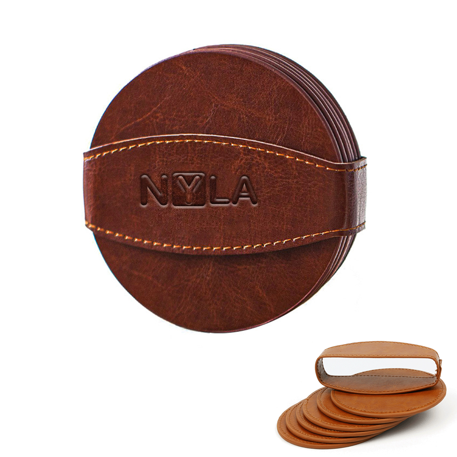 PU Leather Coaster Set 11