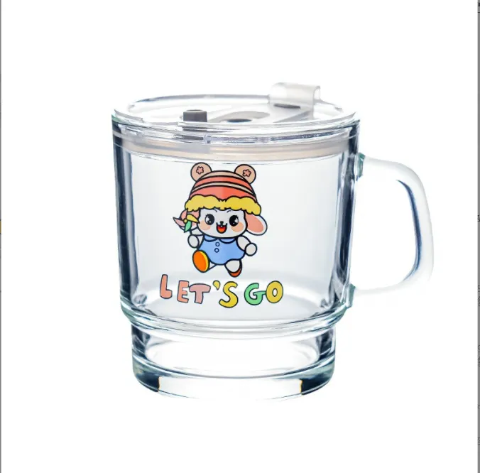 Glass Drinking Straw Cups 6