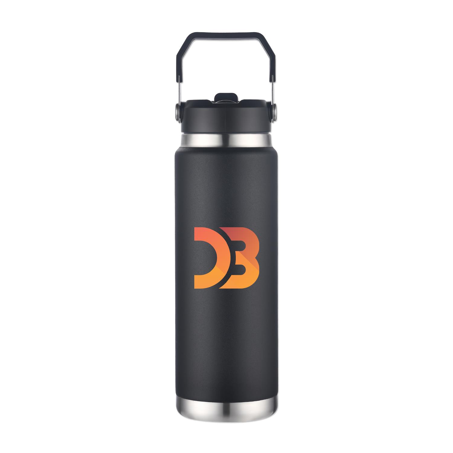 30 Oz. Vacuum Bottle with Straw and Carry Handle, custom water bottle with logo imprint 3