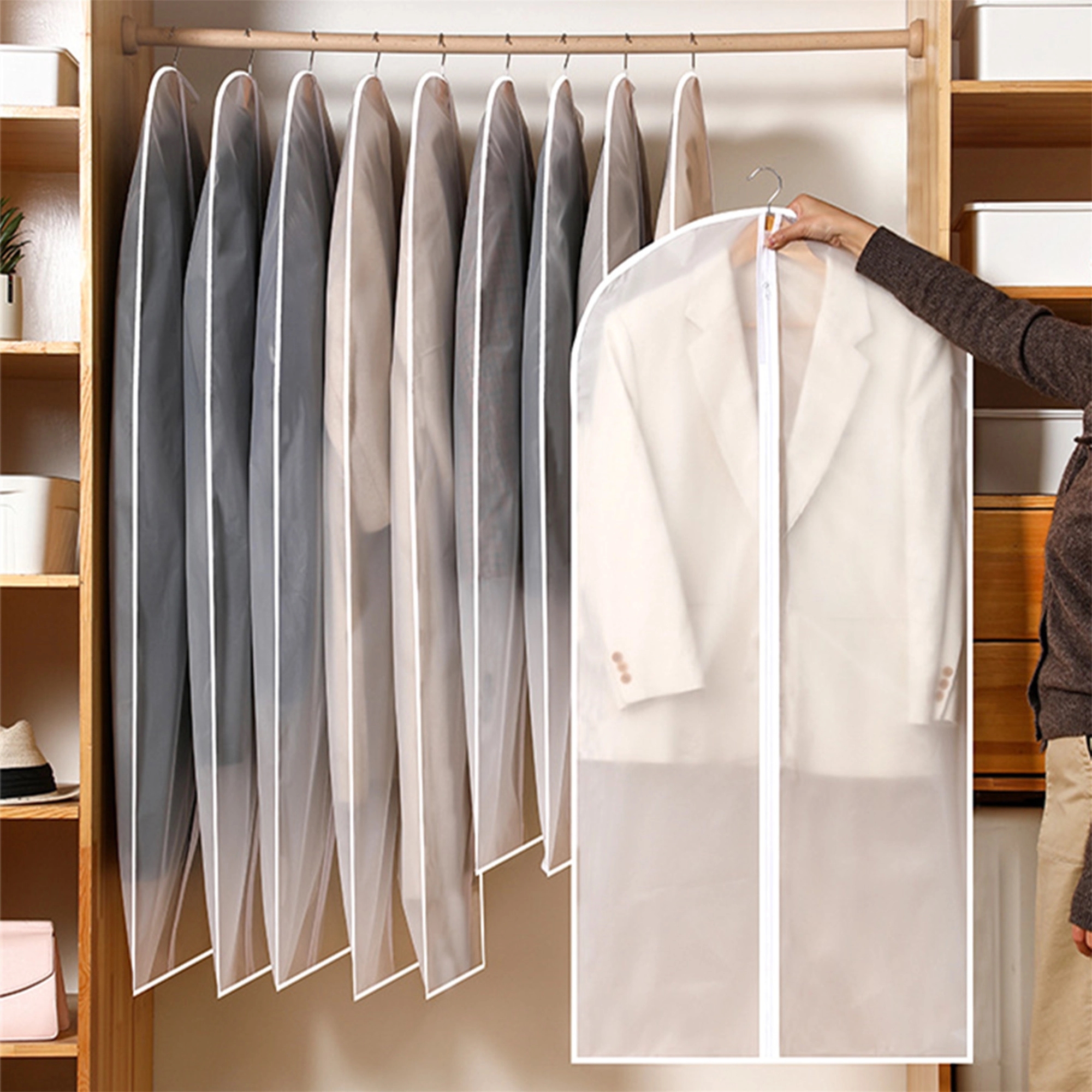 Cloth Dust Cover Clear Garment Bag 2