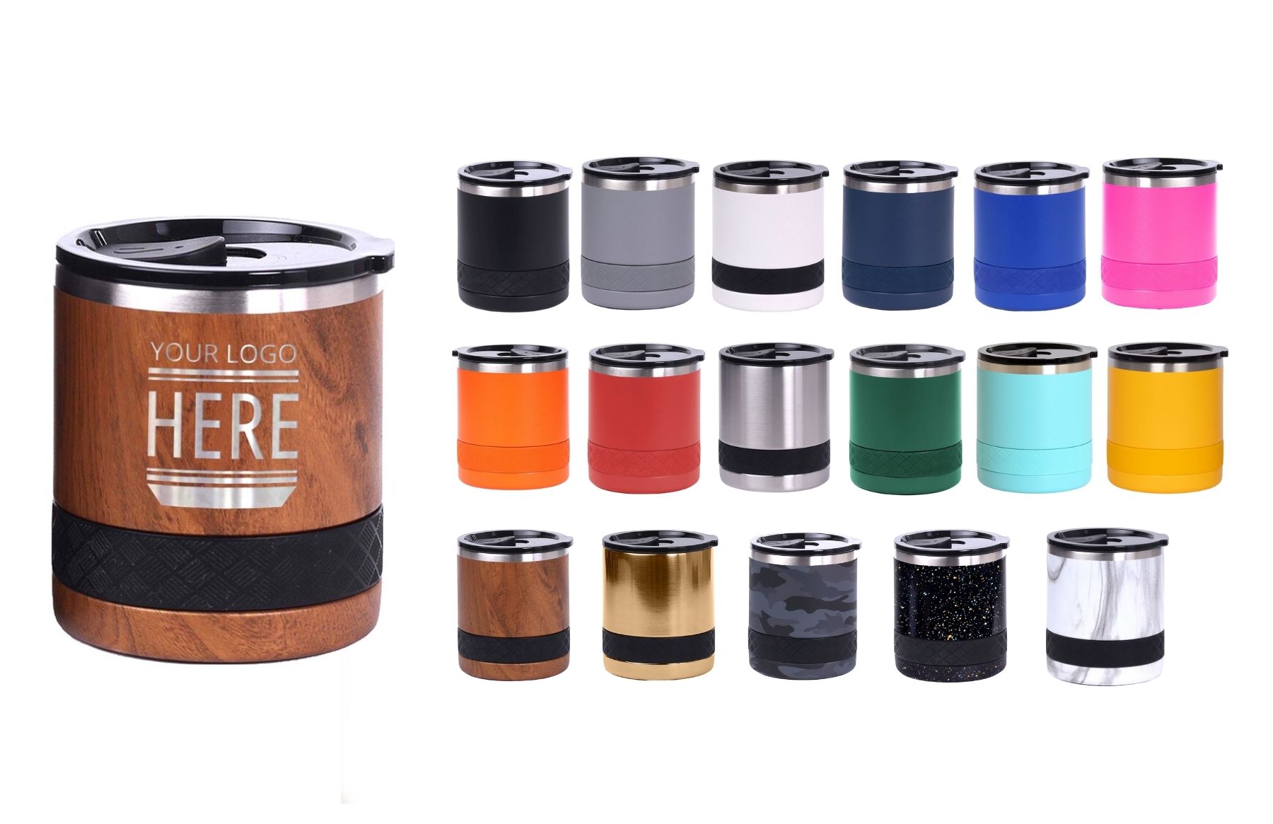 Elemental® Recess Lowball 10oz Stainless Steel Tumbler with Shatter-free Lid 3