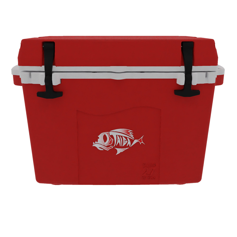 Taiga 27 Quart Cooler: Custom molded Logo, Custom PMS Color 6