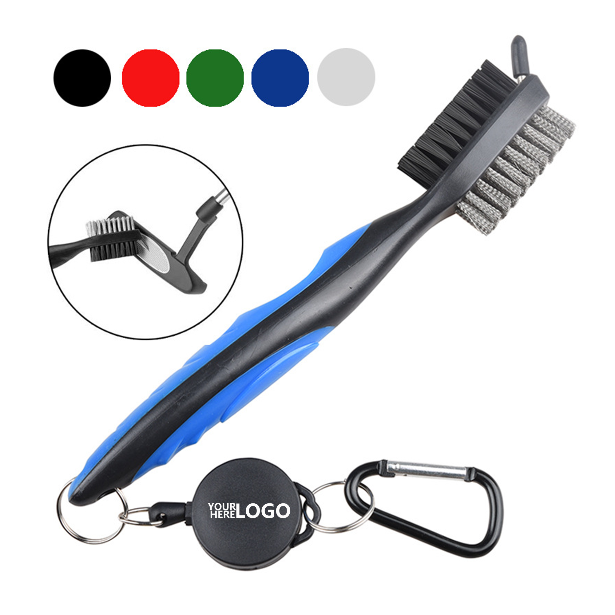 Reversible Nylon Golf Club Maintenance Brush 2