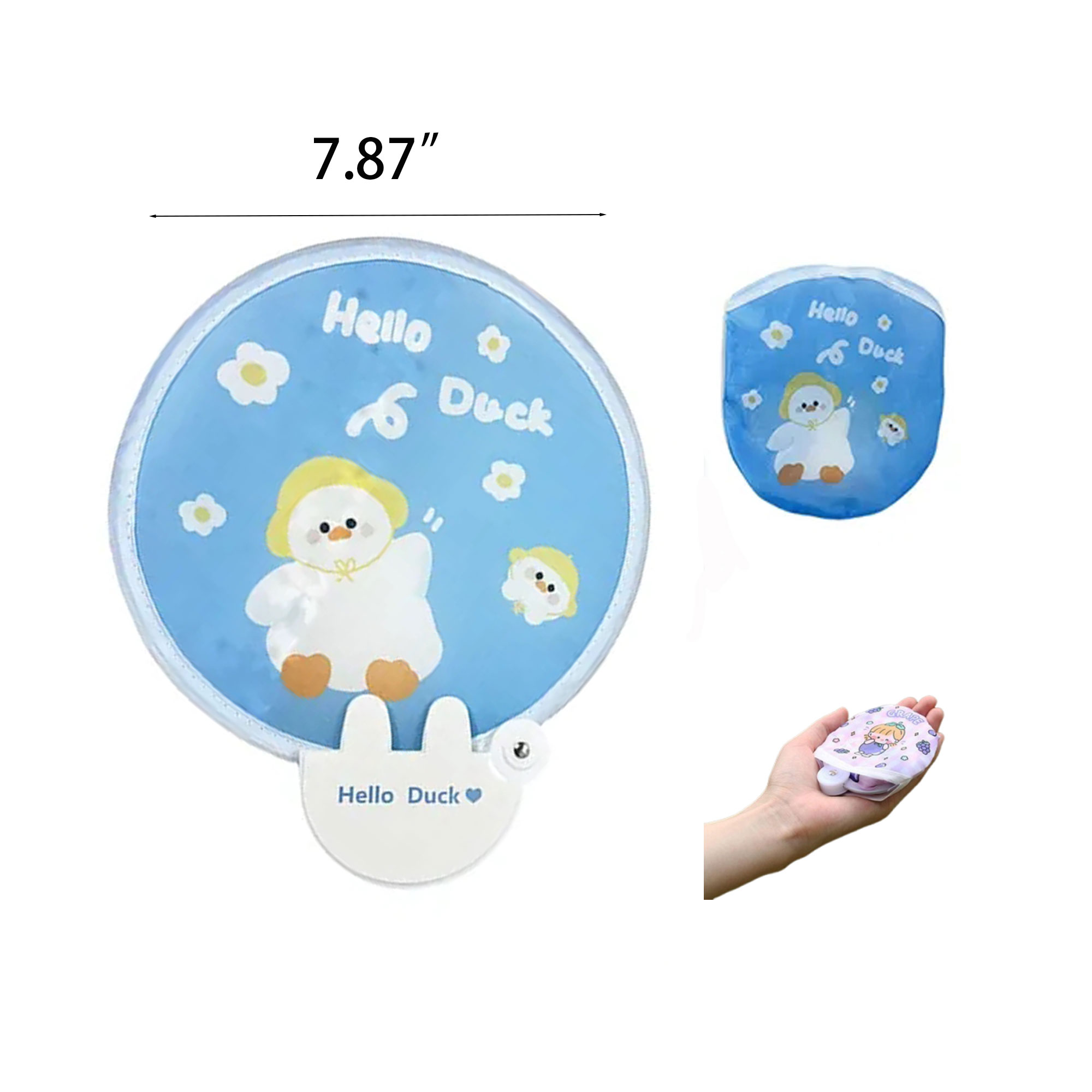 Portable Folding Fan With Pouch 2