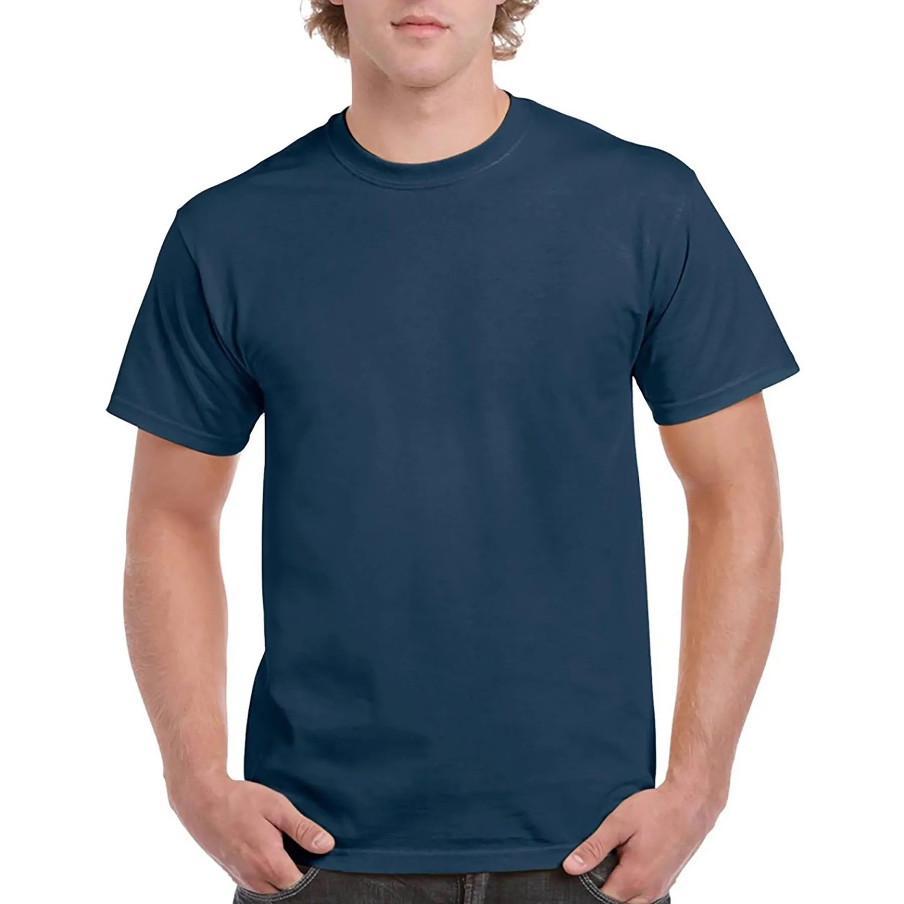 100% Cotton Crew Neck T-shirt Men's 2