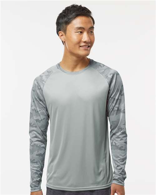 Unisex Cayman Performance Camo Colorblocked Long Sleeve T-Shirt - 216 64
