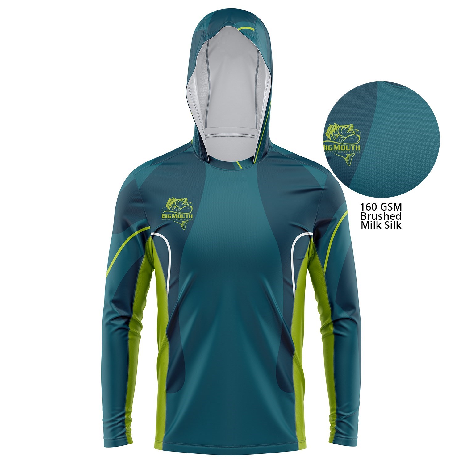 Youth 160 GSM Brushed Milk Silk Sublimation Hooded Long Sleeve T-shirt