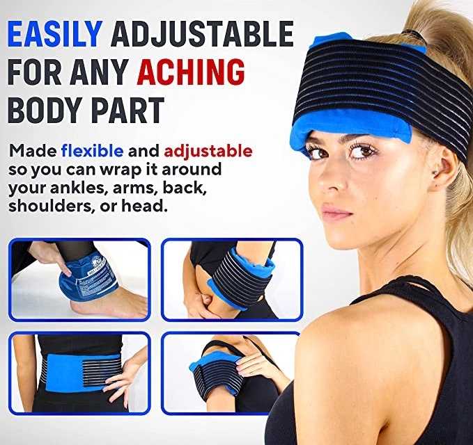 Ice Pack (3Piece Set) Reusable Hot and Cold Therapy Gel Wrap 8