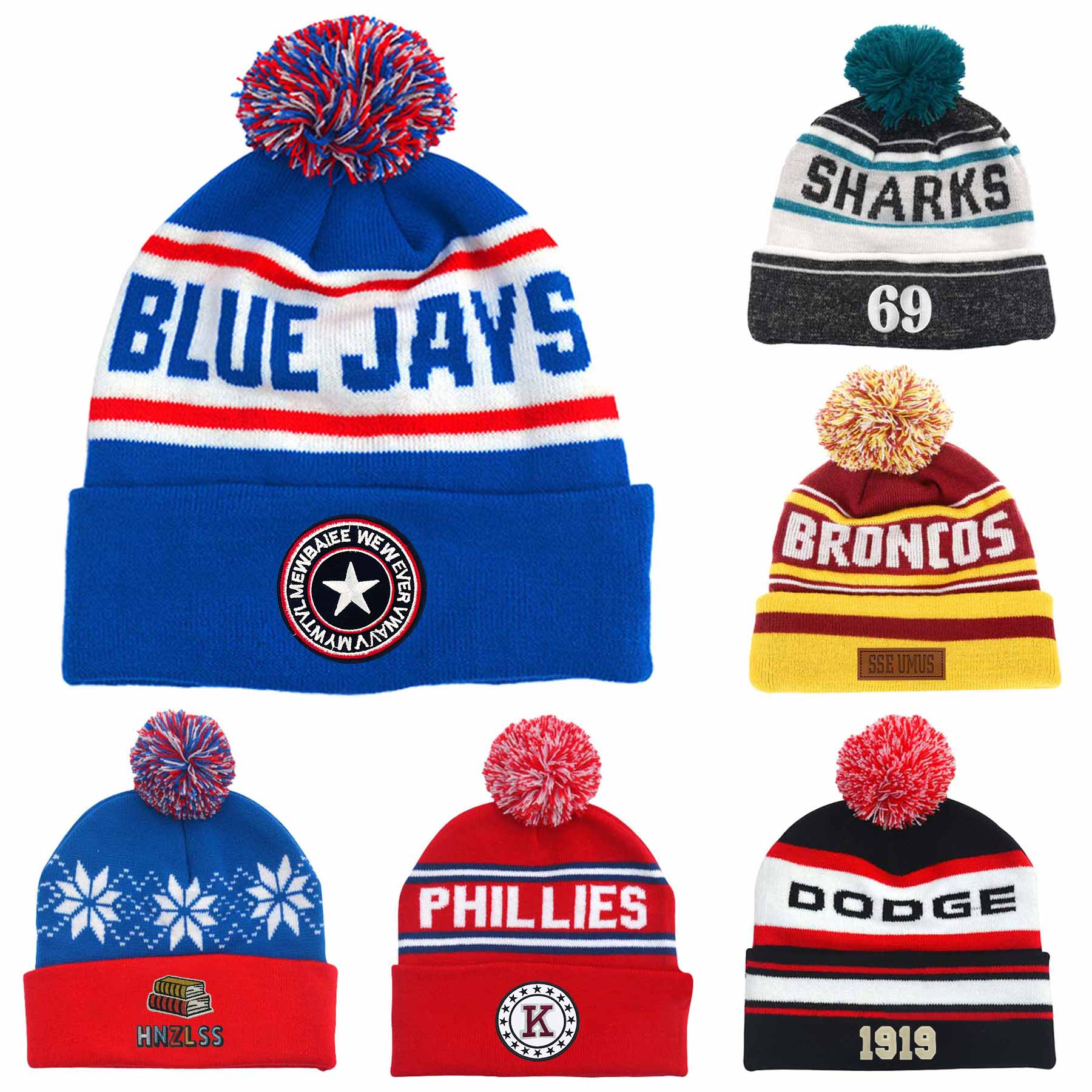Winter Warm Knitted Hat With Pompom 2