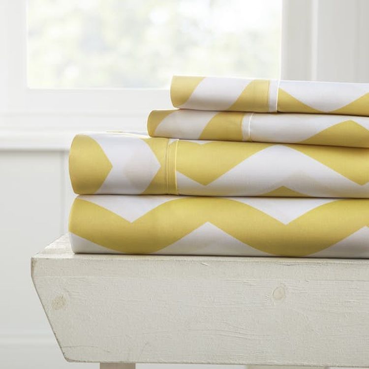 Premium Sheet Sets - Yellow Cali King 4 Piece 1