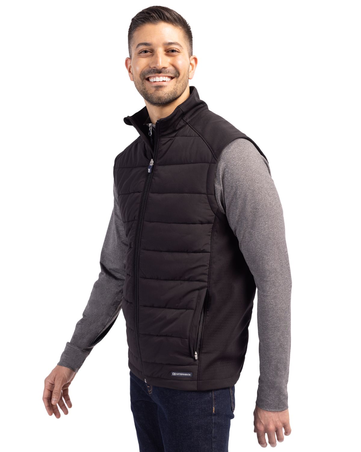 Evoke Hybrid Softshell Recycled Mens Full Zip Vest
