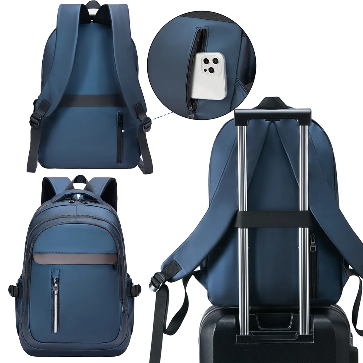 Custom Simple Anti Theft Business Durable Travel Backpack 3