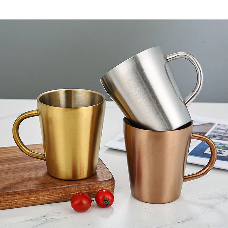 Custom 12 oz Double Walled Stainless Steel Coffee Mugs 7