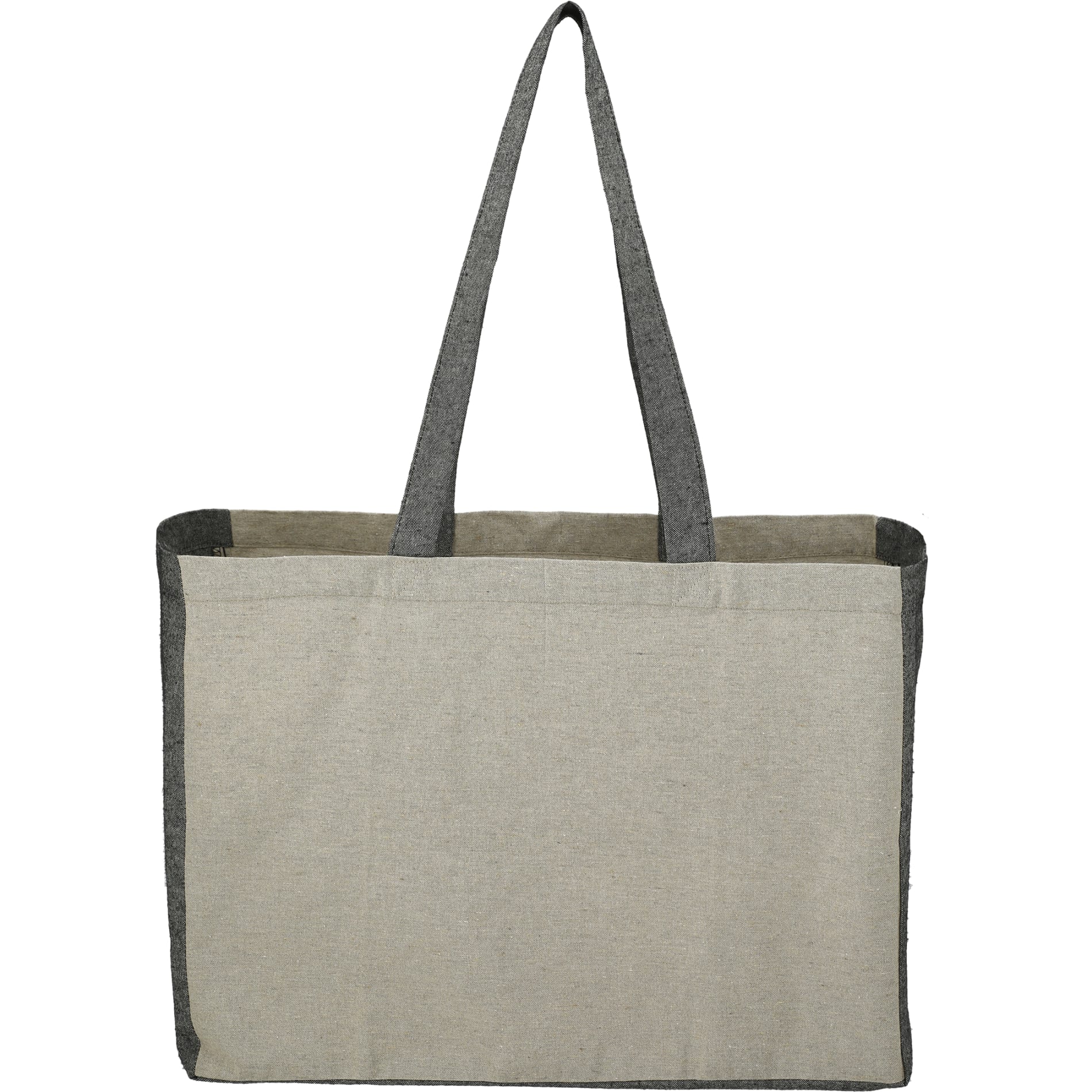 Recycled Cotton Contrast Side Shopper Tote 27