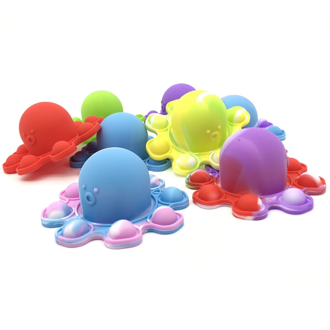 Squid Game Reversible Octopus Pop It Fidget Toy Keyring 4