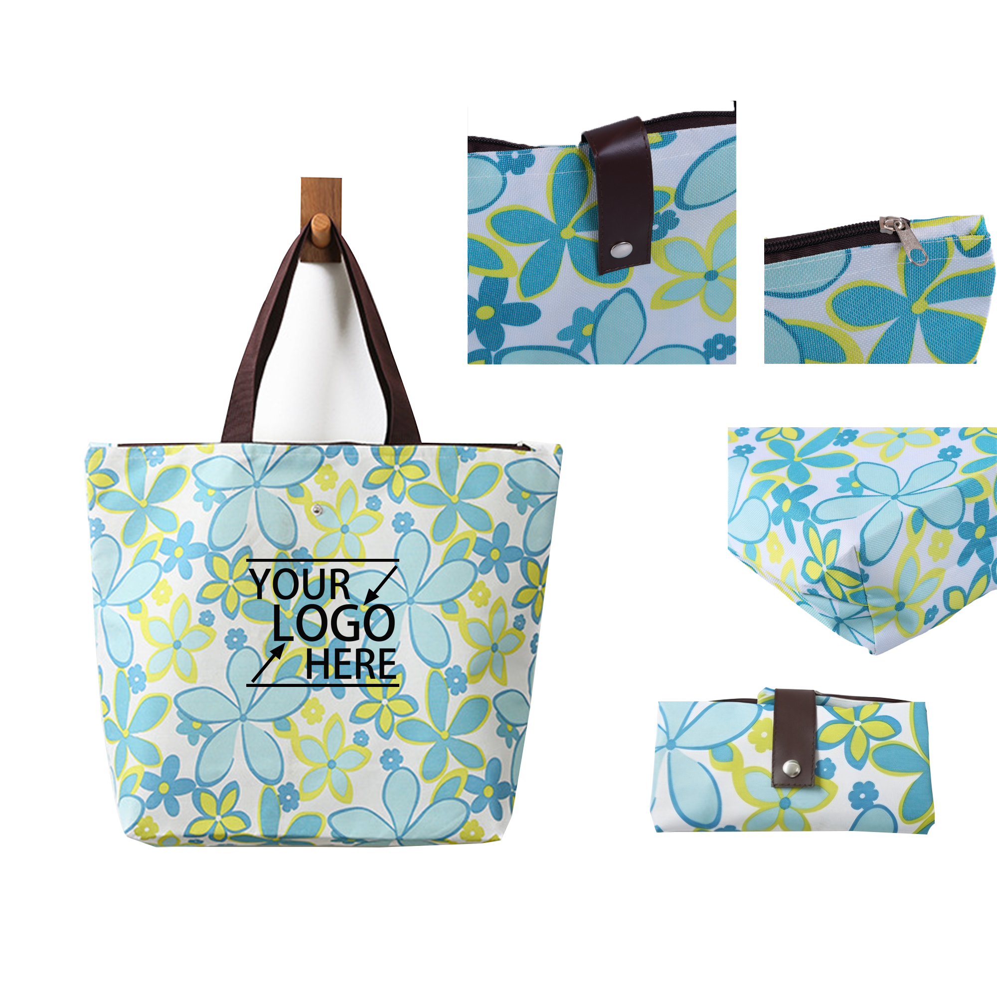 Foldable Oxford Cloth Shopping Bag, custom tote bag with logo imprint 1