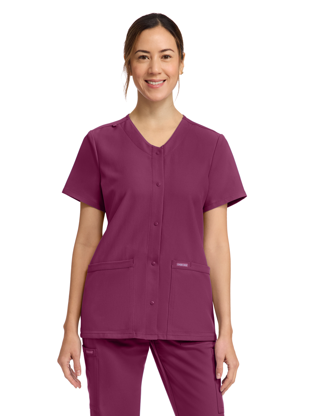 Cherokee - WW Originals Ultra - Women's 2-Pocket Snap-Front Top 18
