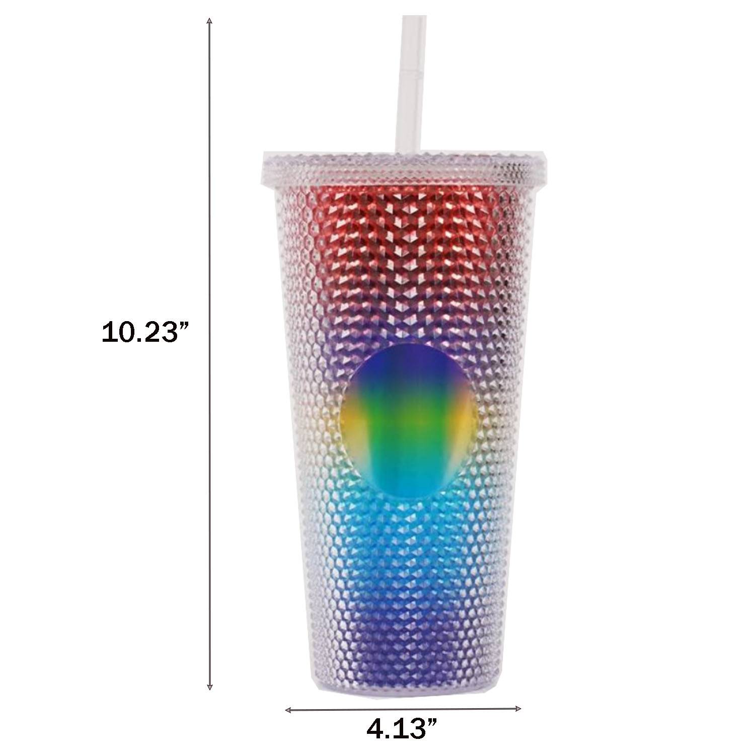 24oz large capacity Plastic Cup with Straw Outdoor 2