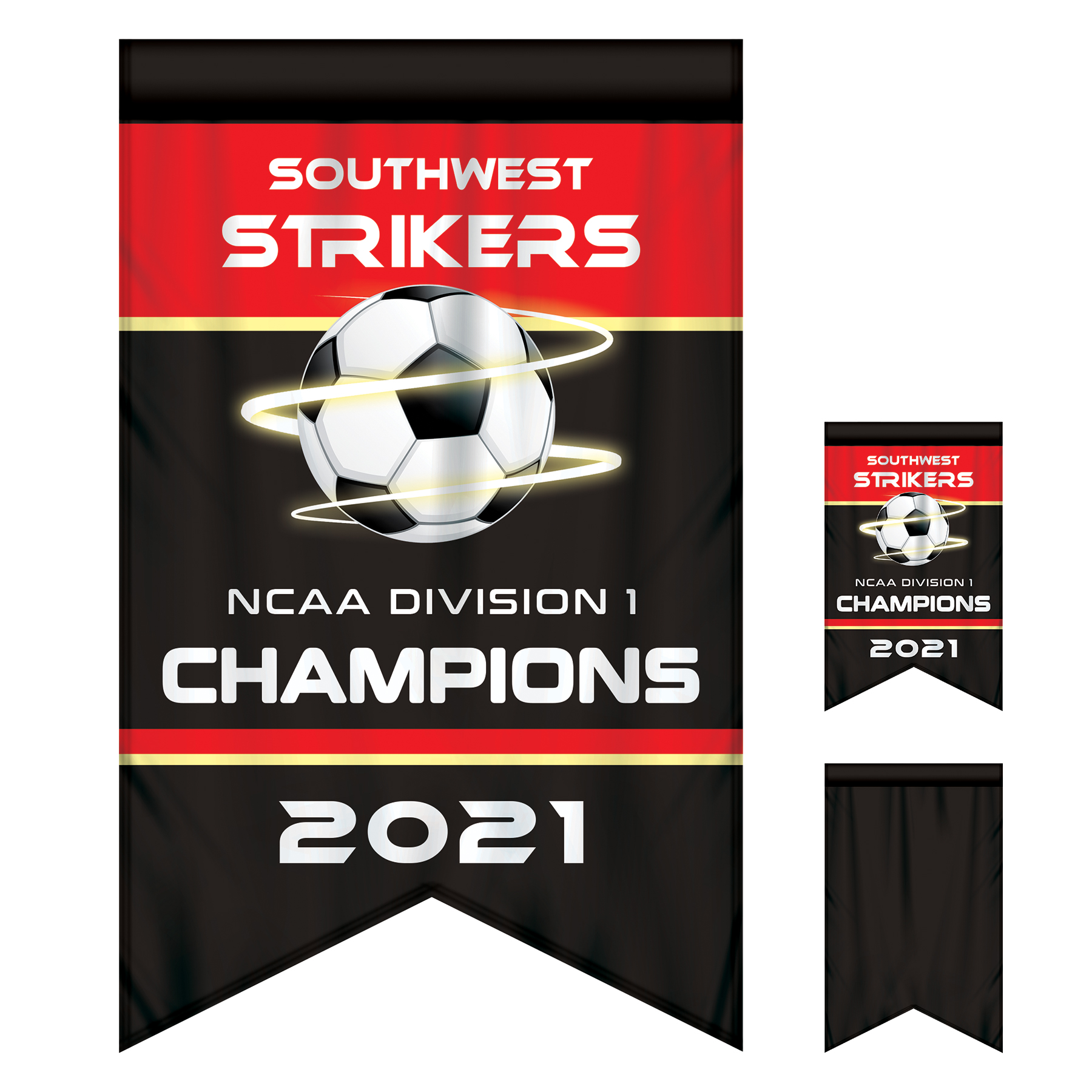 2' x 3' Championship Banner Single Sided with Backliner Dove Tail Cut 4