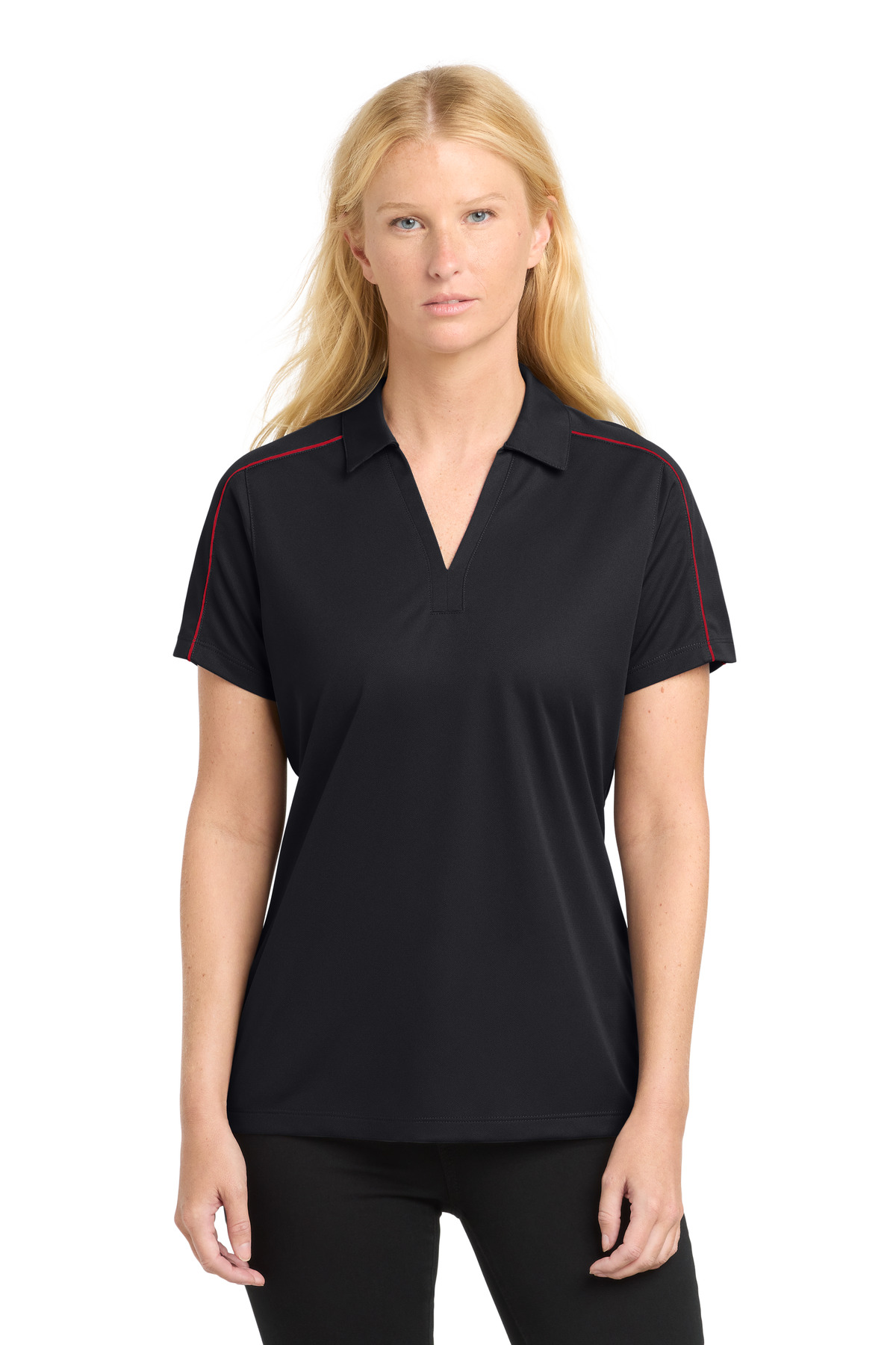 Sport-Tek Women's Micropique Sport-Wick Piped Polo. LST653 11