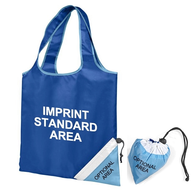 Polyester Fold-Up Cinch Corner Tote Bags 3