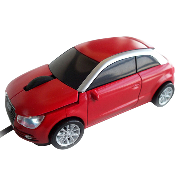 Red Audi Wired Mouse 2