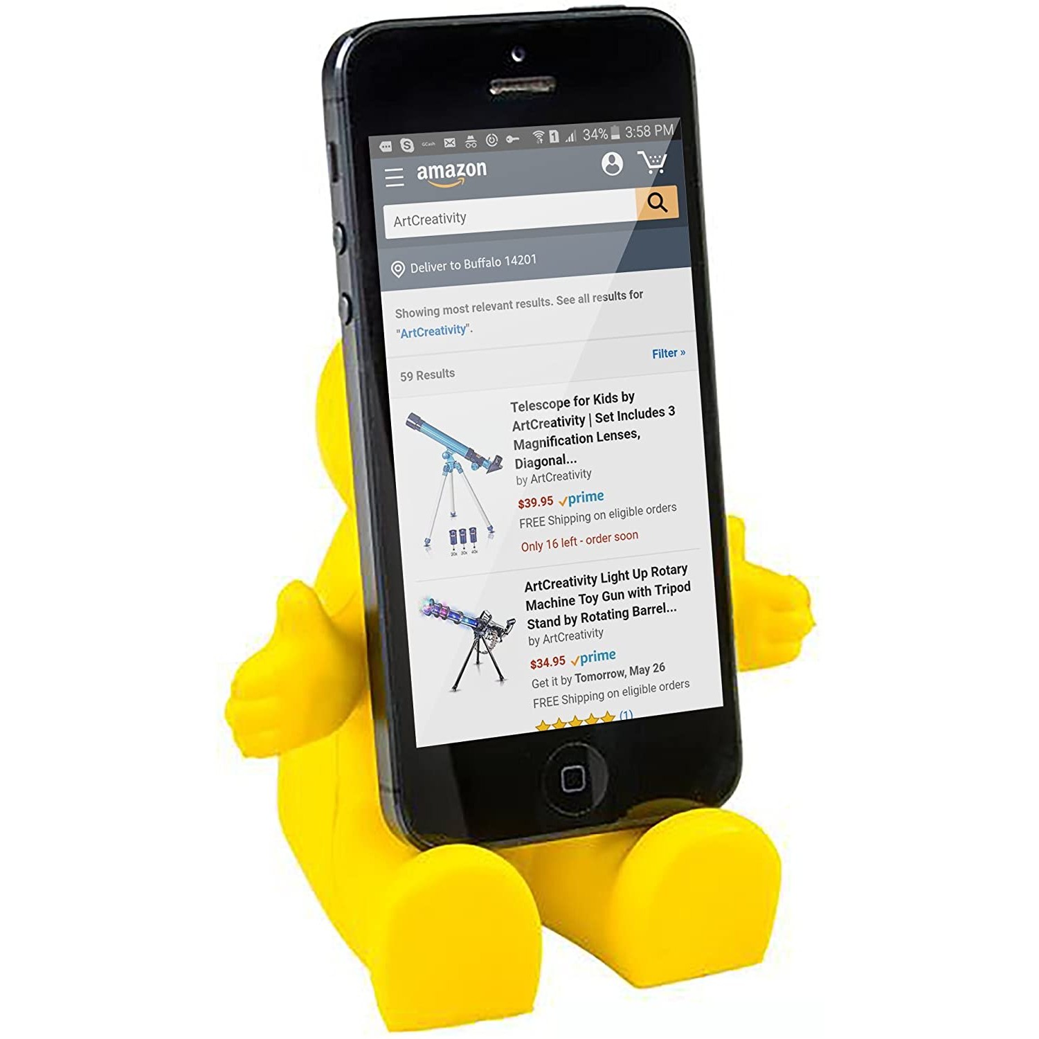 4 Inch Squeezable Smile Stress Reliever Phone Stand 1