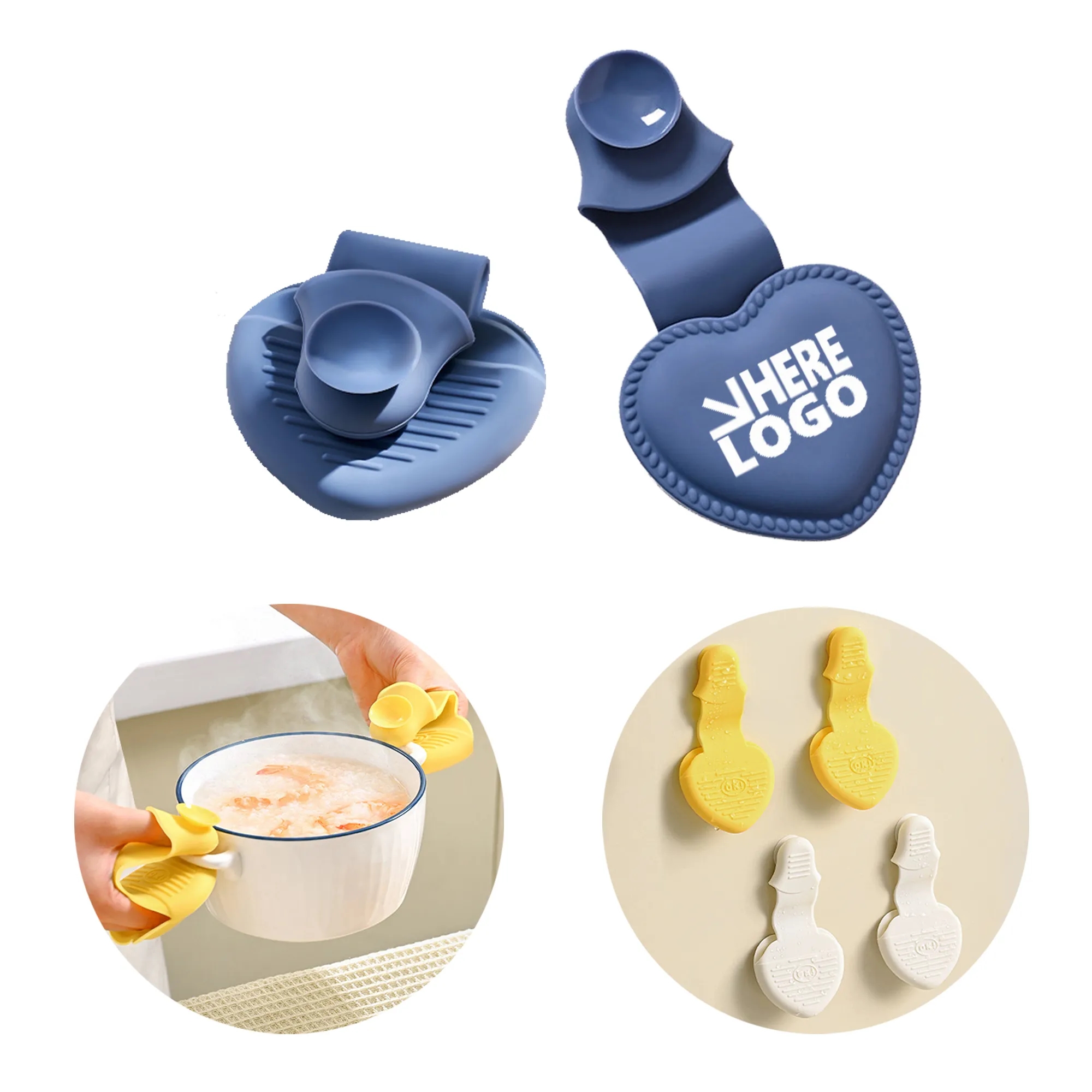 Silicone Heart Insulated Glove Clip MOQ 50PCS 2