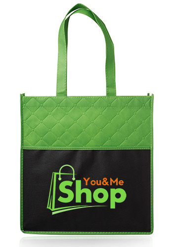 Reusable Quilted Pocket Grocery Tote Bags 6