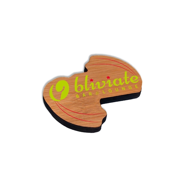 Custom Ultra Vivid Bamboo Magnet with Disc Magnet 7