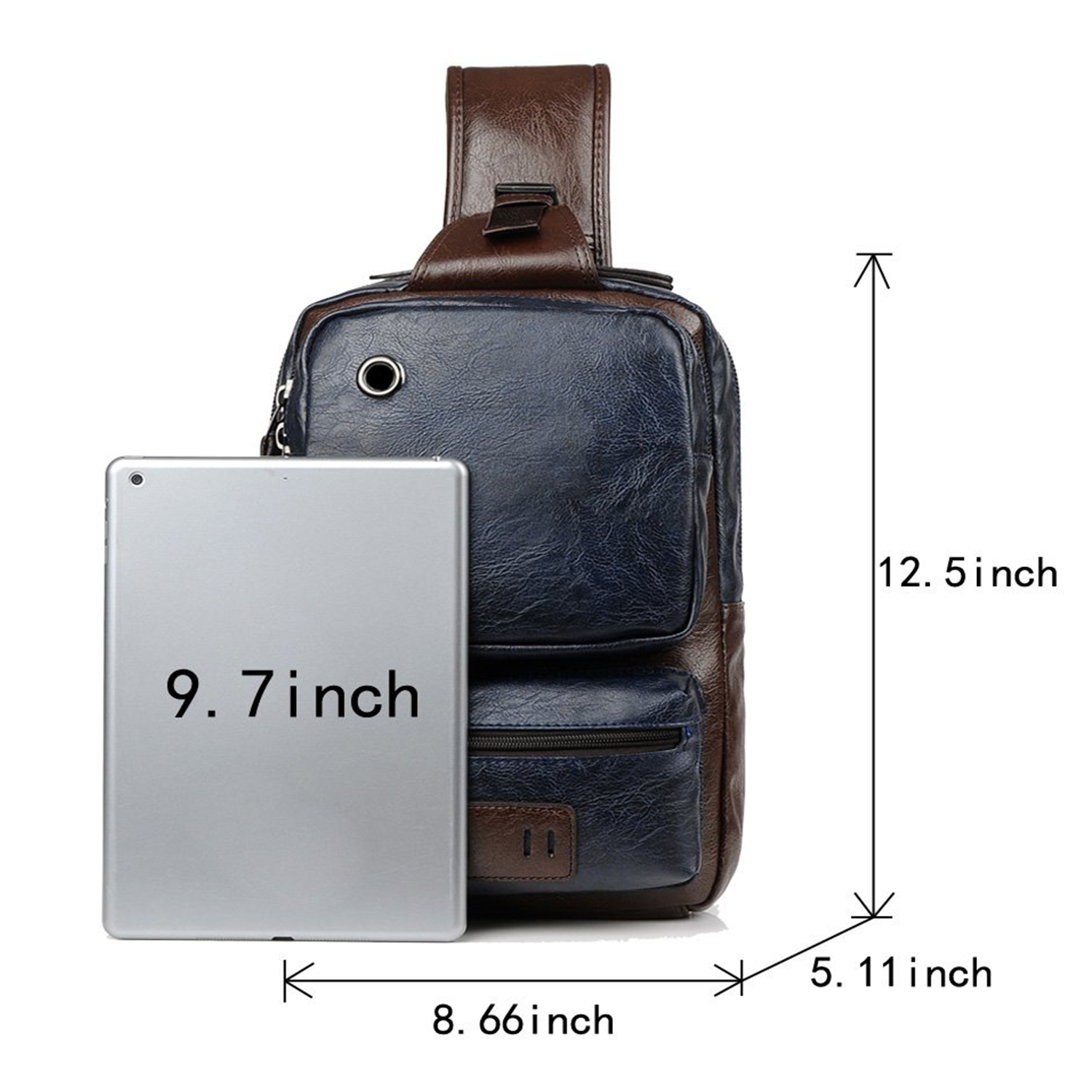 Crossbody Pu Leather Shoulder Backpack 5