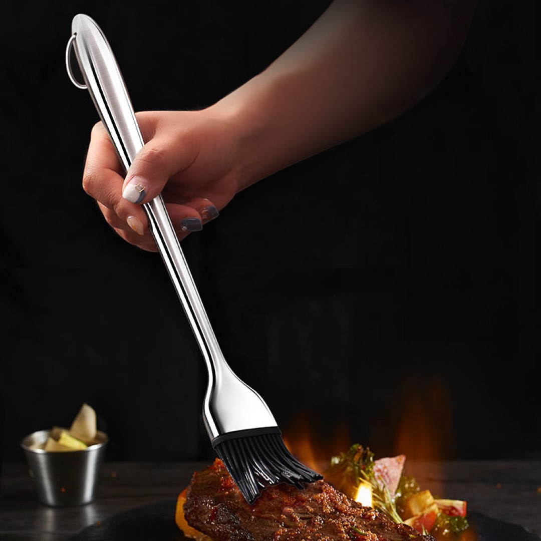 Stainless Steel Hollow Handle Outdoor Barbecue Brush 3