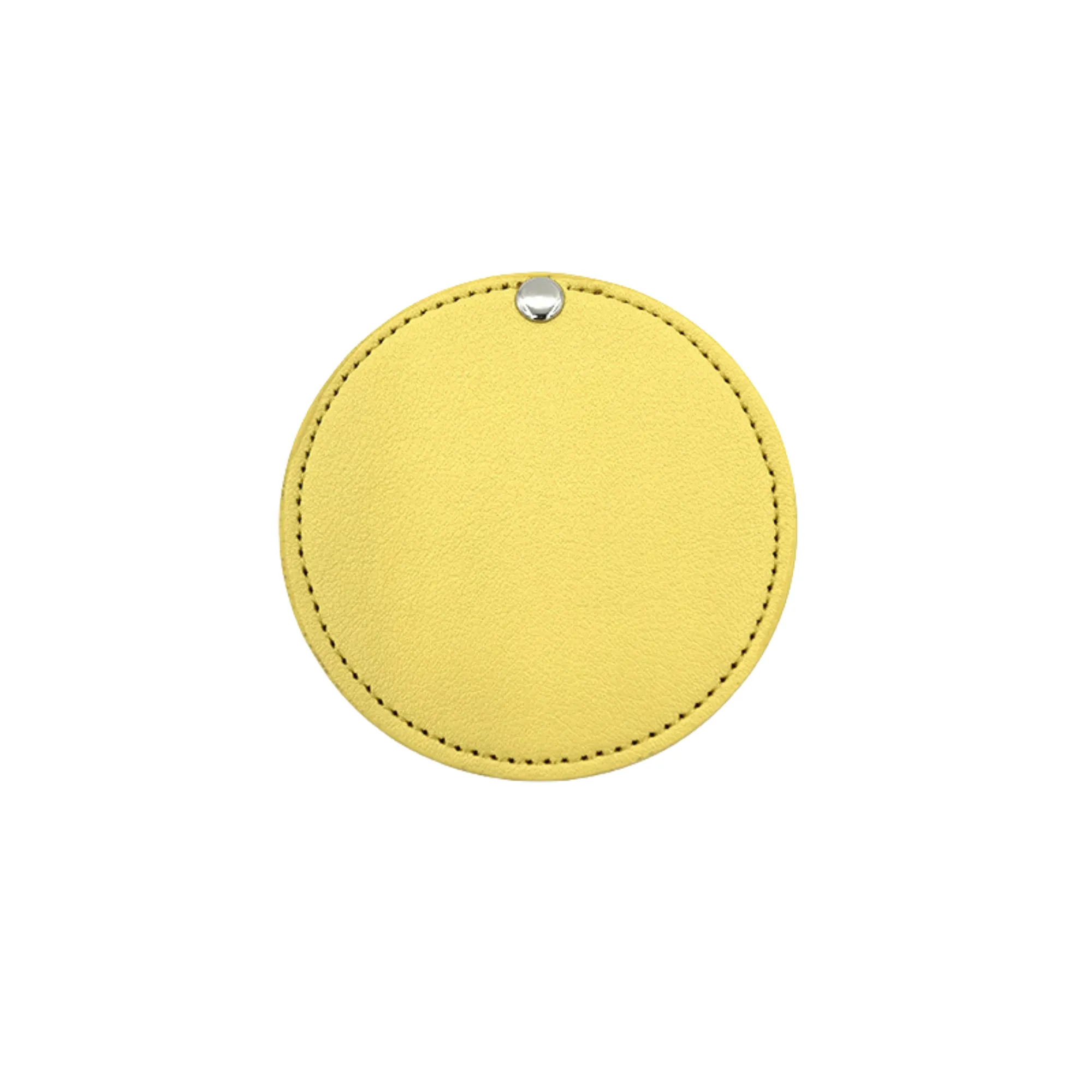 Round Leather Portable Rotating Makeup Mirror 6