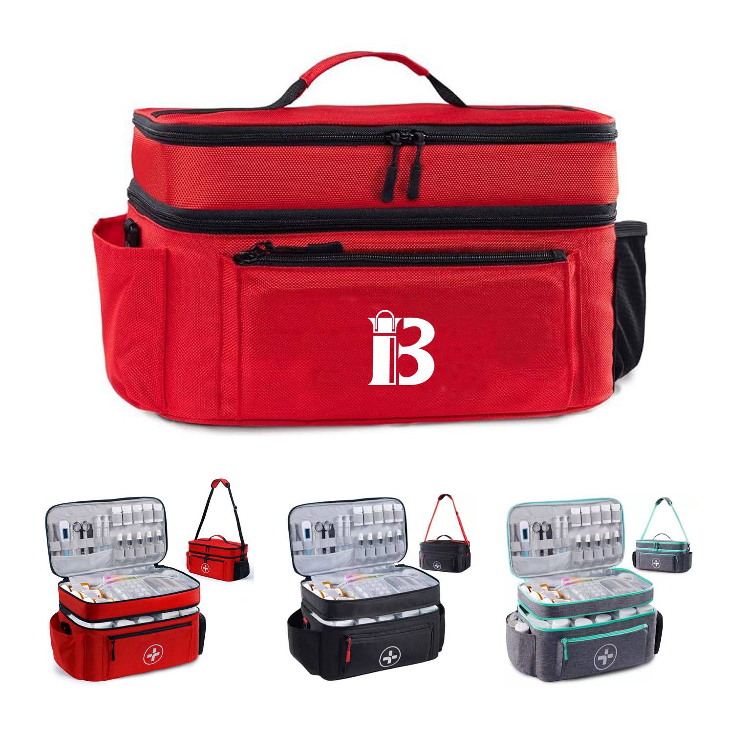 Multi-pocket medical travel bag, first aid kit. 4