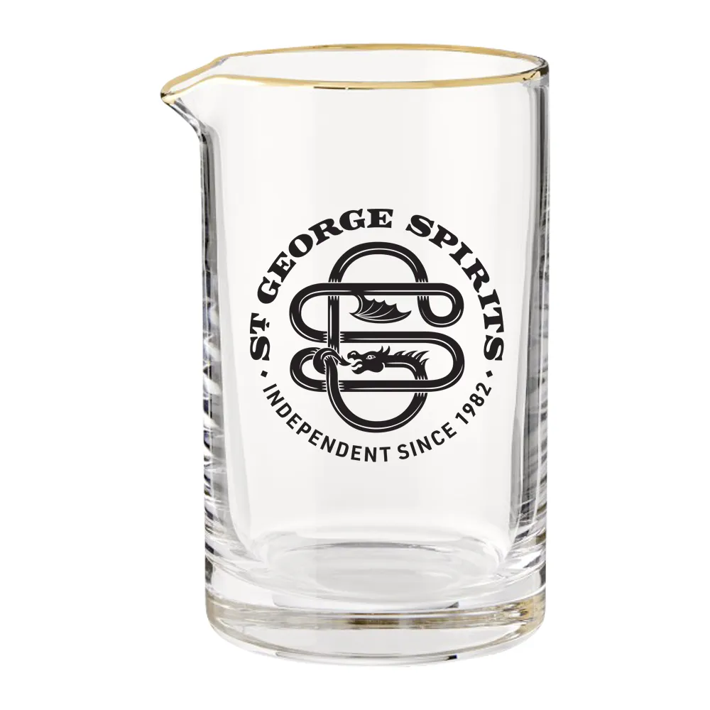 24oz. Gold Rimmed Mixing Glass 6