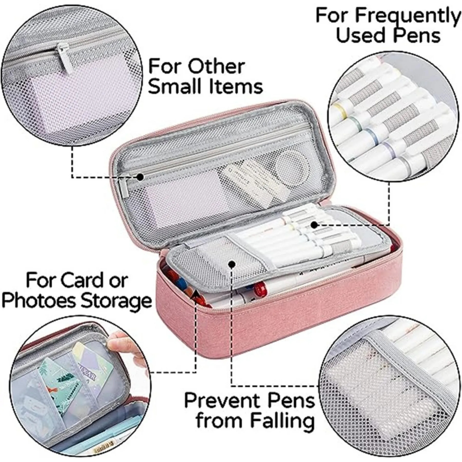 Big Capacity Pencil Pen Case Bag 6