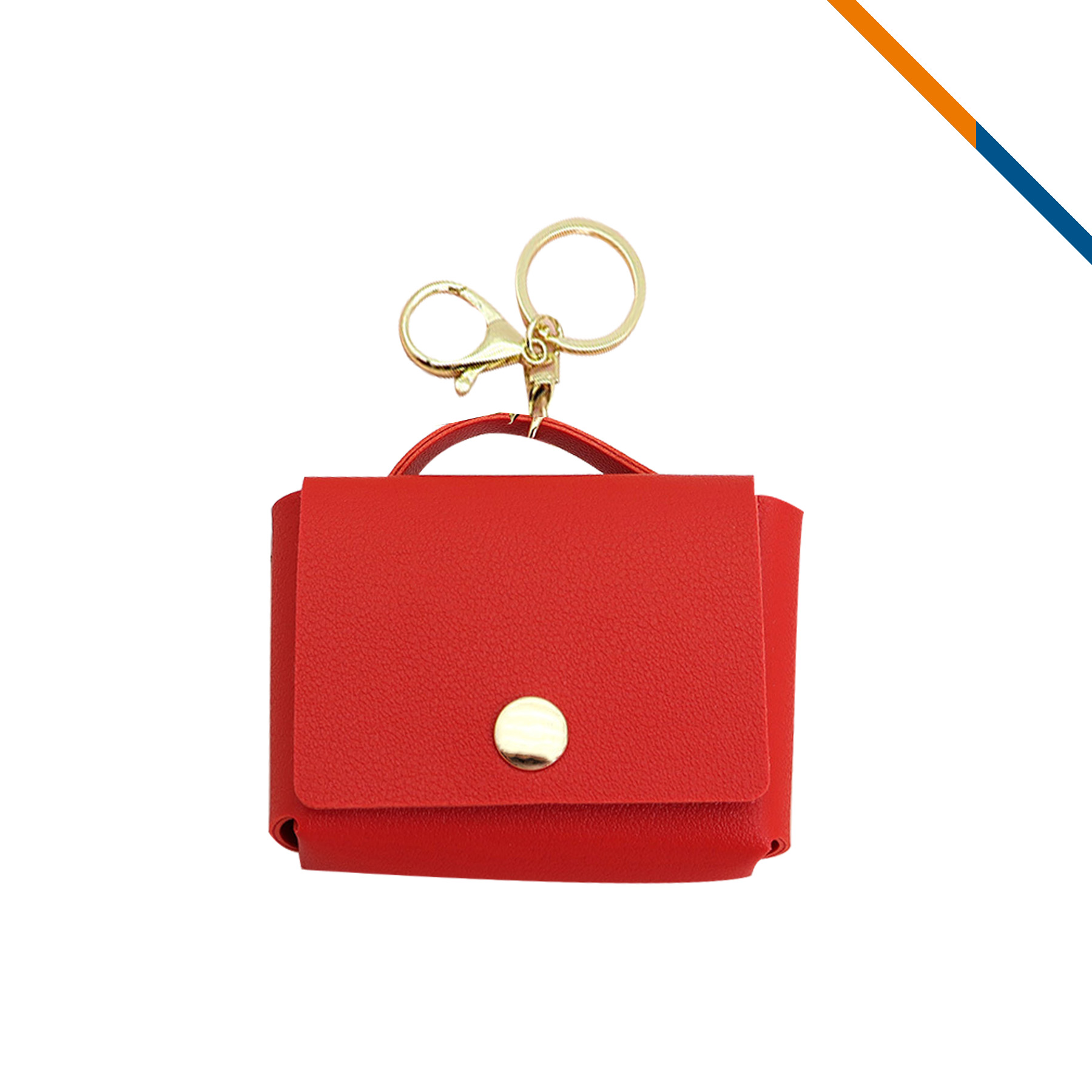 Clipu Mini PU Leather Square Coin Purse Keychain 6