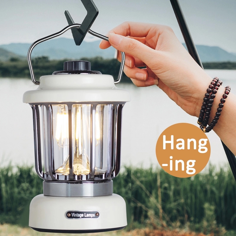 Retro Outdoor Camping LED Light & BBQ Picnic Party Lantern 10