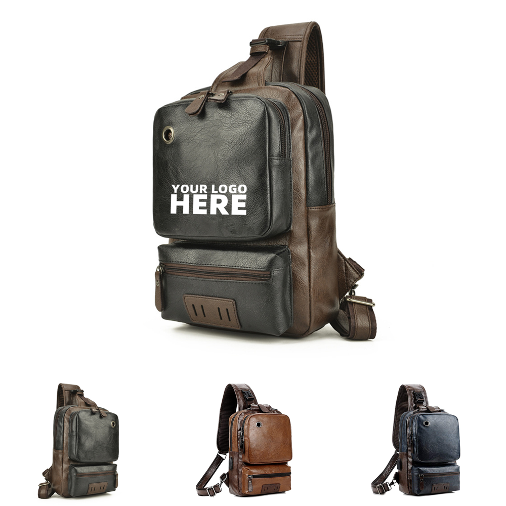 PU Leather Sling Backpack 2