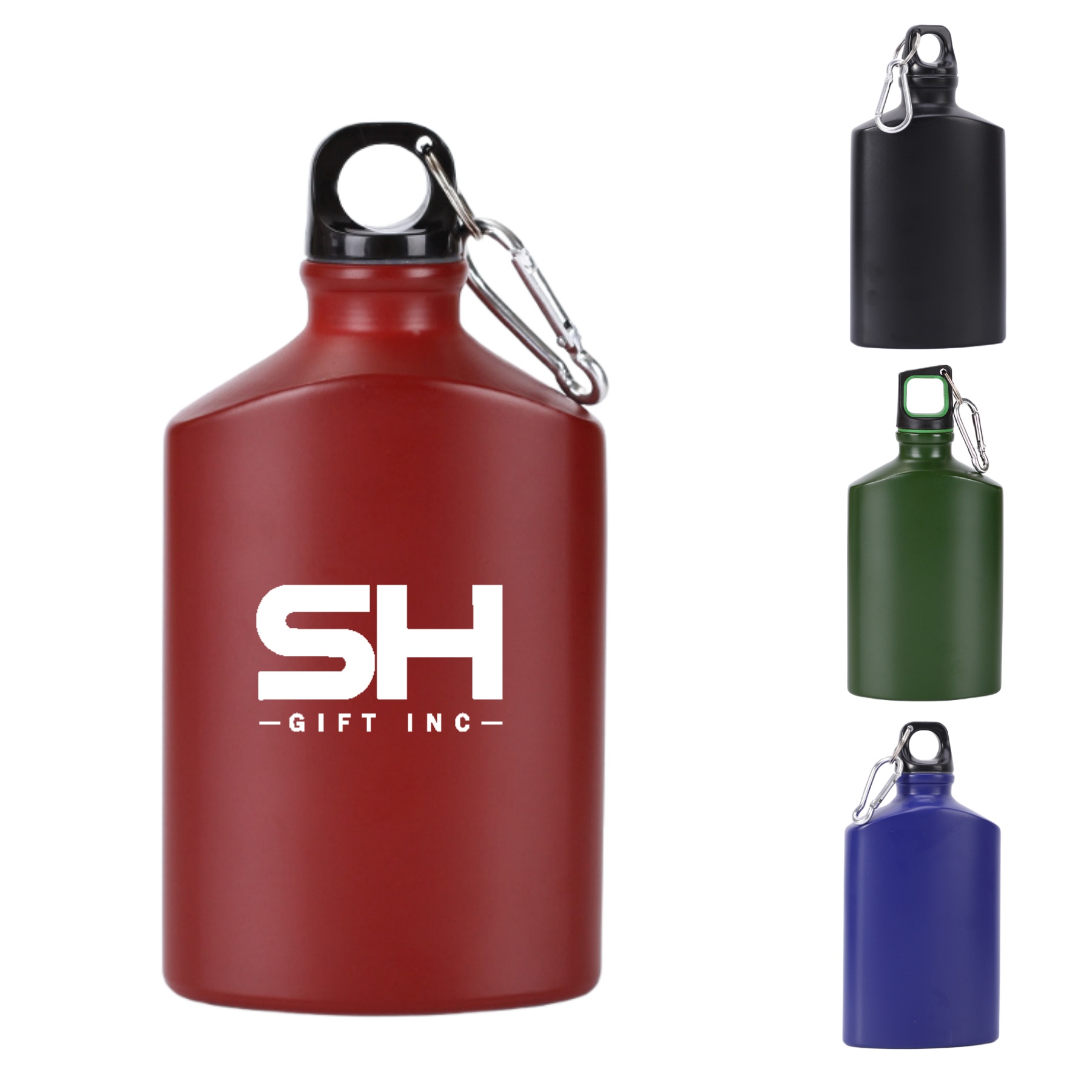 18oz Portable Aluminum Water Canteen with Hook 2