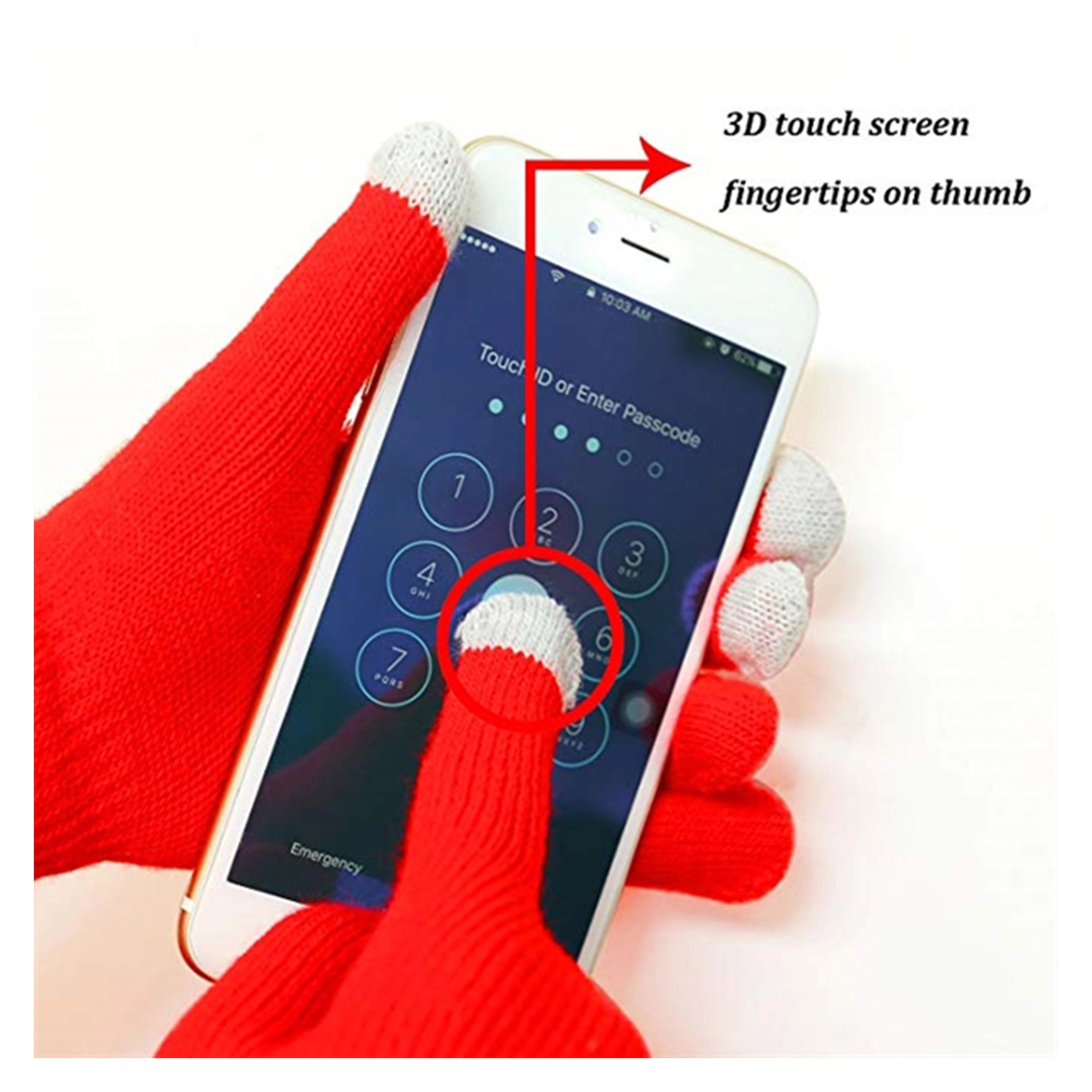 Thick Stretch Knitted Texting Glove MOQ100 Pairs 3