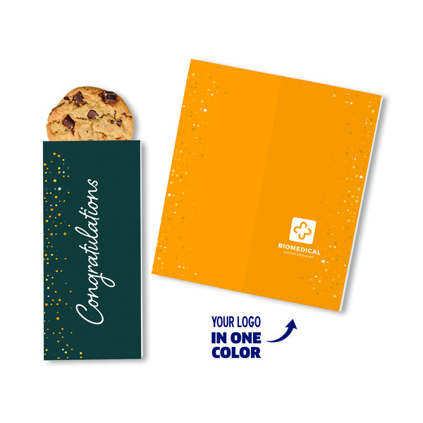 One Color Foil-Stamped Stock Congratulations Sweeter Cards with Chocolate Chip Cookies 2